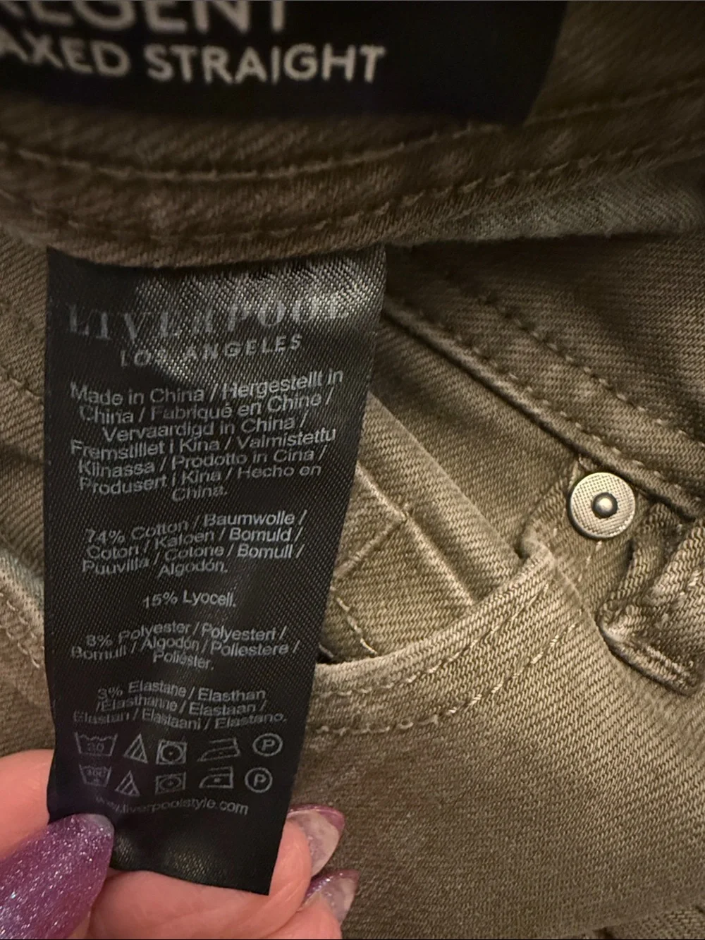 Liverpool Men's Taupe Jeans - Relaxed Fit